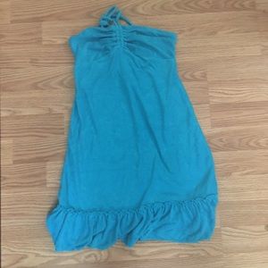 Blue small bathing suit coverup